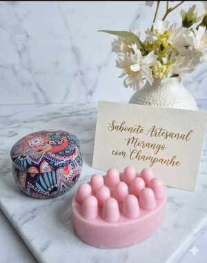 Sabonete Artesanal Morango com Champanhe