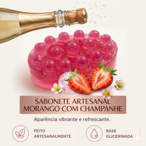Sabonete Artesanal Morango com Champanhe