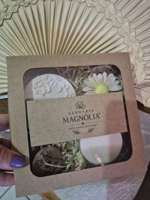 Kit Presente Magnólia - Argila Rosa & Flor de Cerejeira