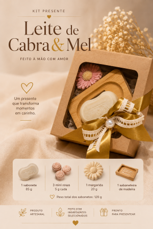 Kit Presente Leite de Cabra & Mel