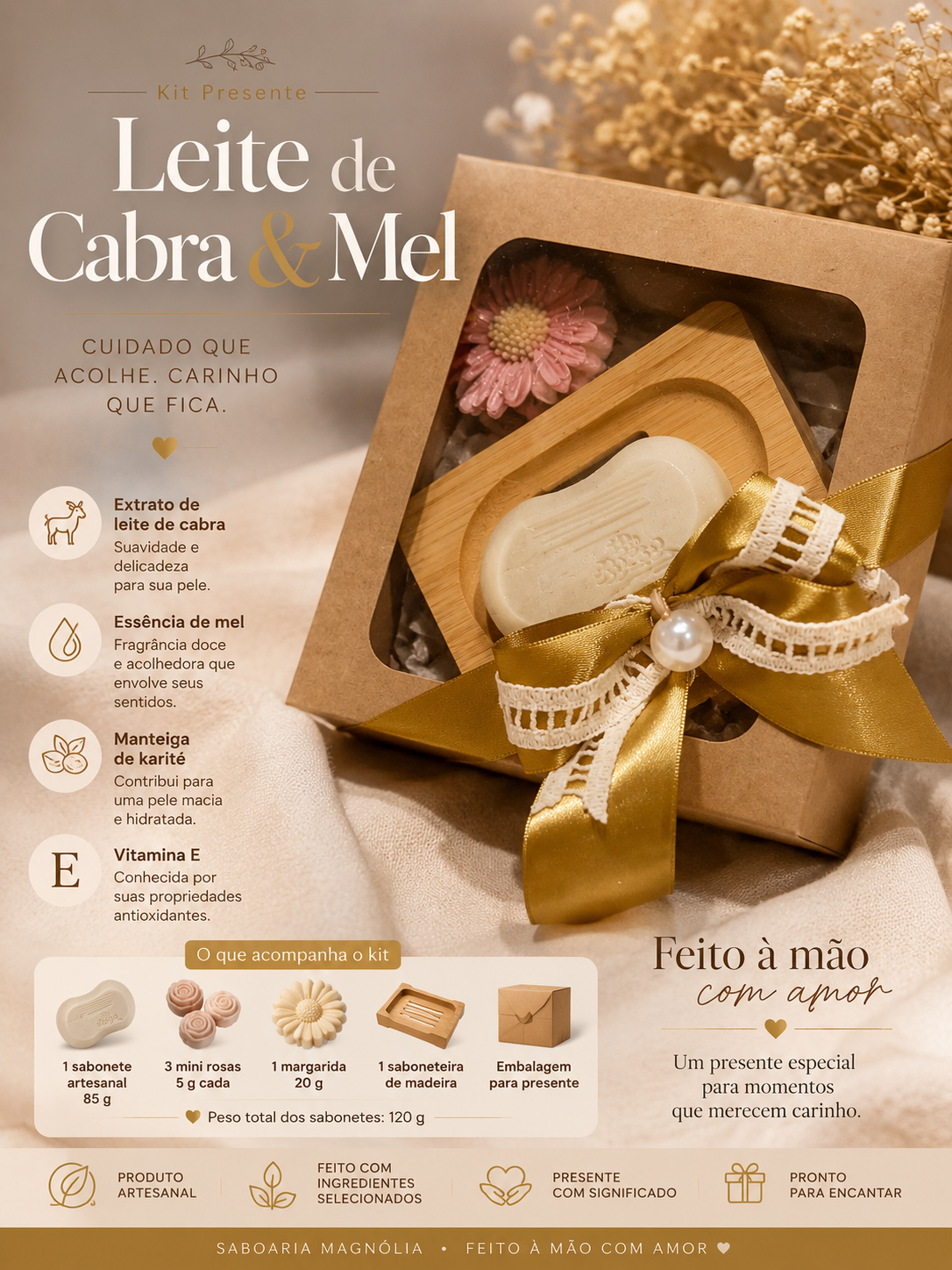 Kit Presente Leite de Cabra & Mel - Imagem 4