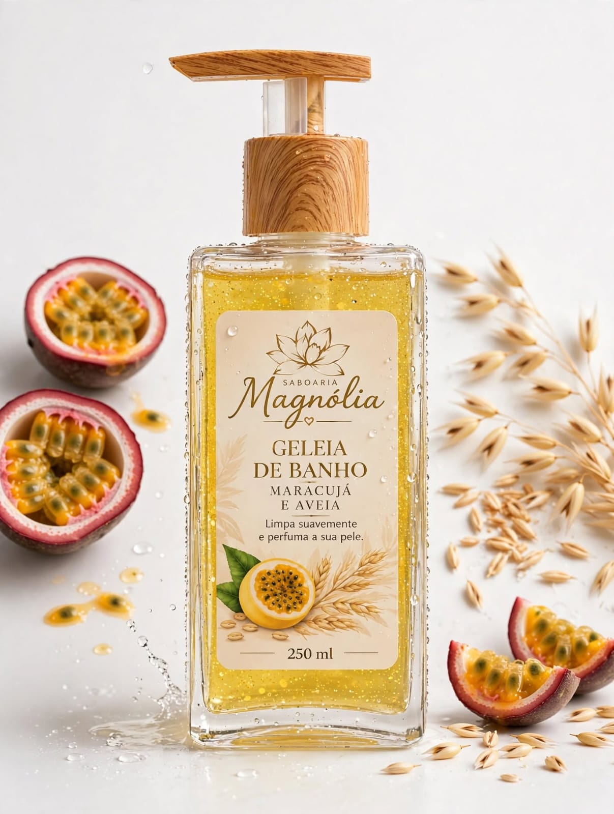 Geleia de banho artesanal Maracujá e aveia